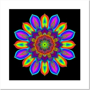 RADIATING MANDALA Posters and Art